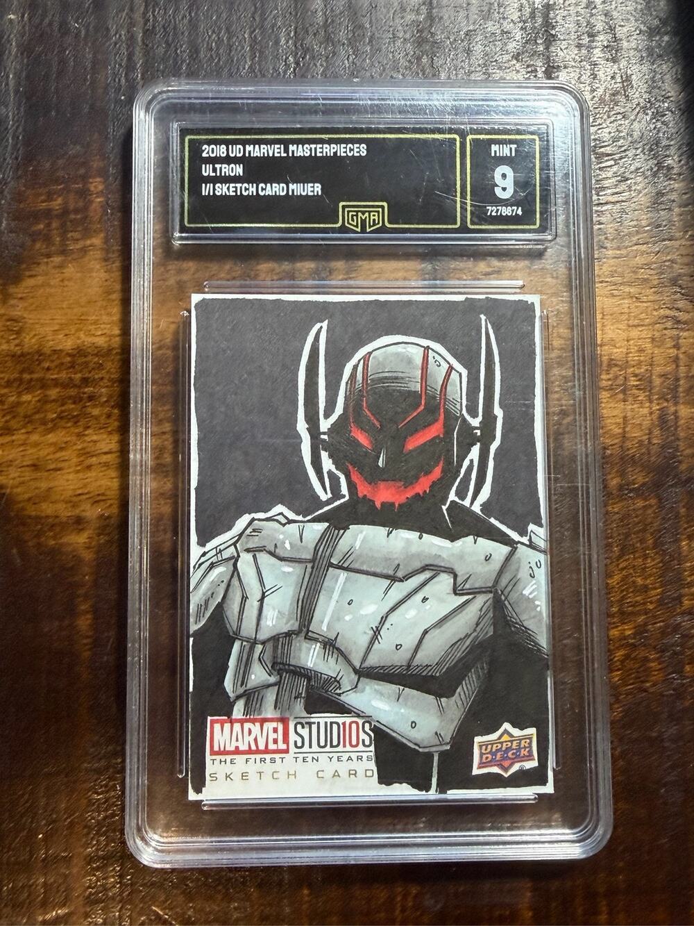 2018 Upper Deck Marvel Studios First Ten Years Ultron 1/1 Sketch Card